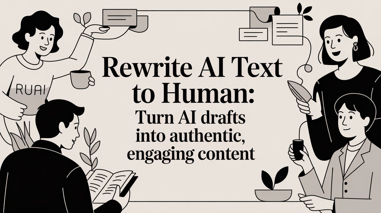 Rewritten Text Draft Rewrite ai text to human: Turn AI drafts into authentic, engaging content