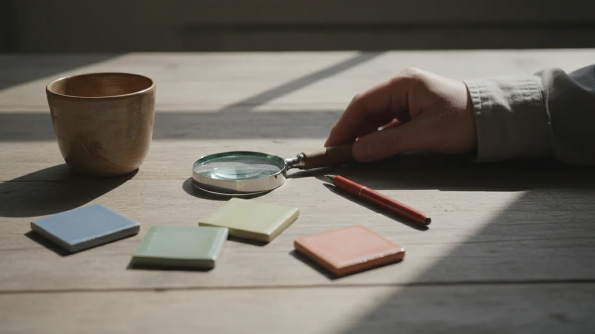 Close-up desk setup showing a best AI checker comparison review in progress.