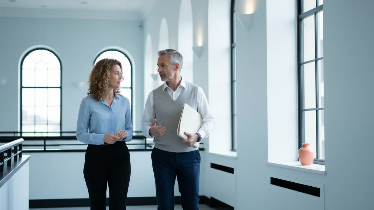 Student and academic advisor discussing a zerogpt review workflow in a bright campus library