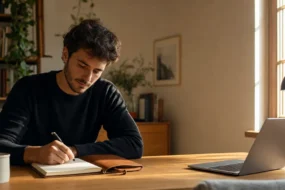 AI writing transformed into human text on a screen showing natural conversational editing techniques for content creation