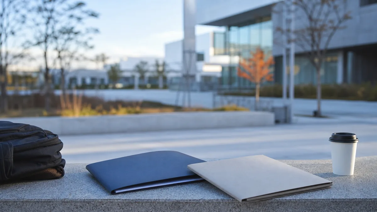 Blank campus folders show an Originality.ai vs Turnitin review choice before a formal score check.