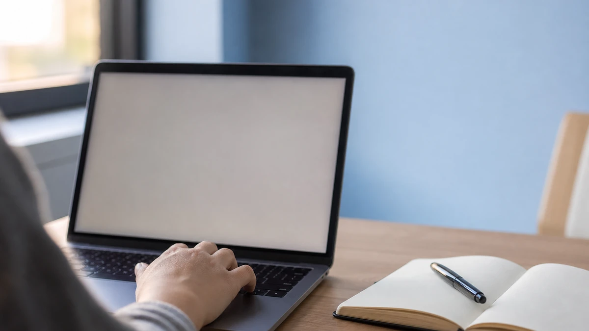 Turnitin AI Writing Report dashboard with sentence-level AI score on a laptop screen