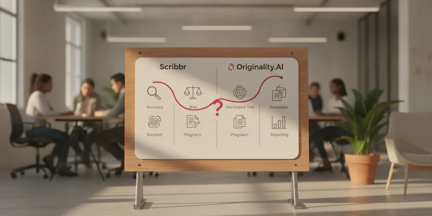 Best detectors academic writing: Scribbr vs Originality.AI: which catches AI academic writing? visual summary