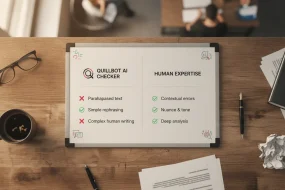 QuillBot AI checker vs human expertise: what gets past Turnitin visual summary