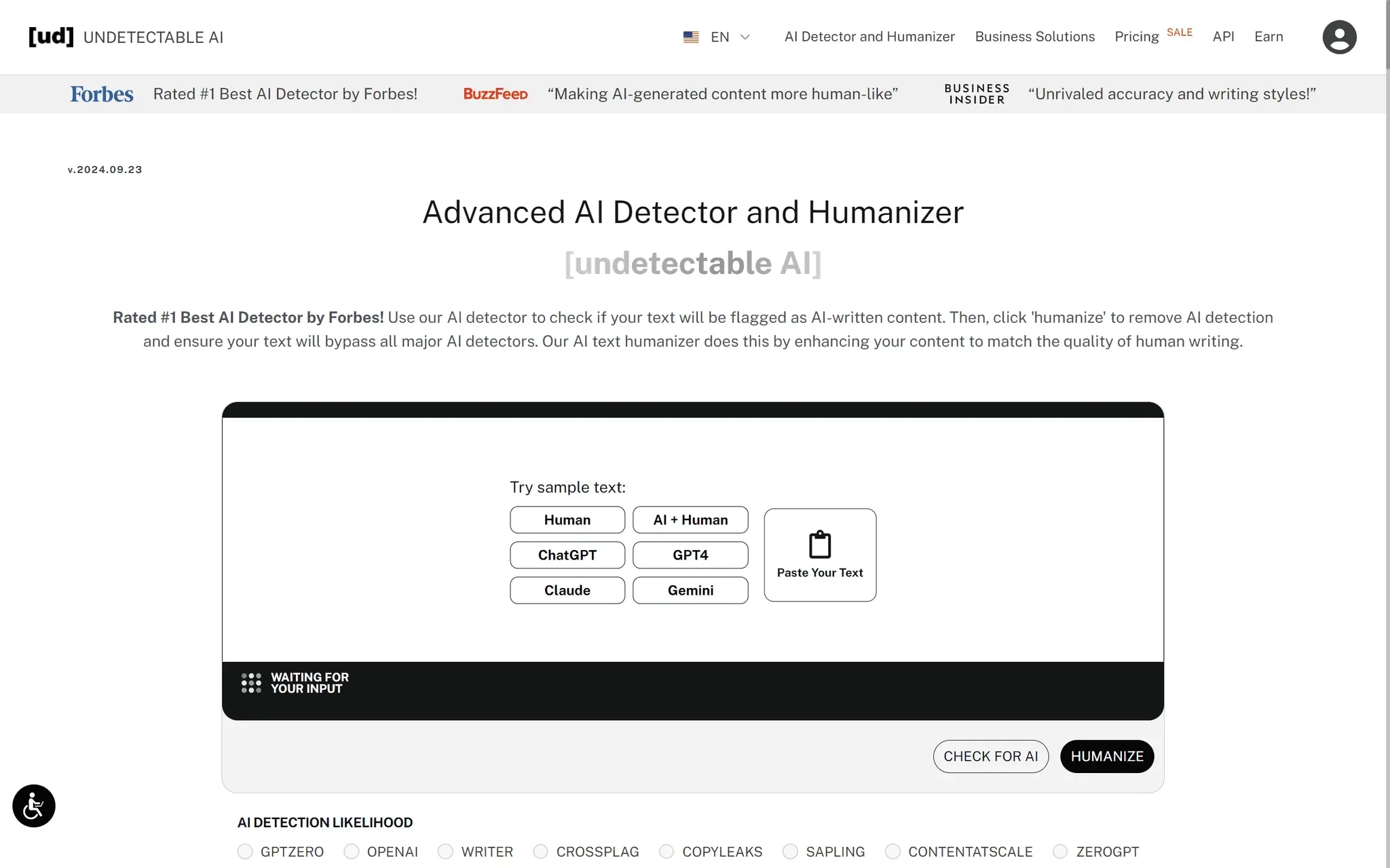 OpenGraph image for Undetectable AI homepage